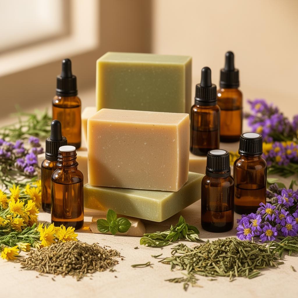 Natural Soaps & Oils Set